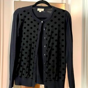 Loft Polka Dot Cardigan Sweater